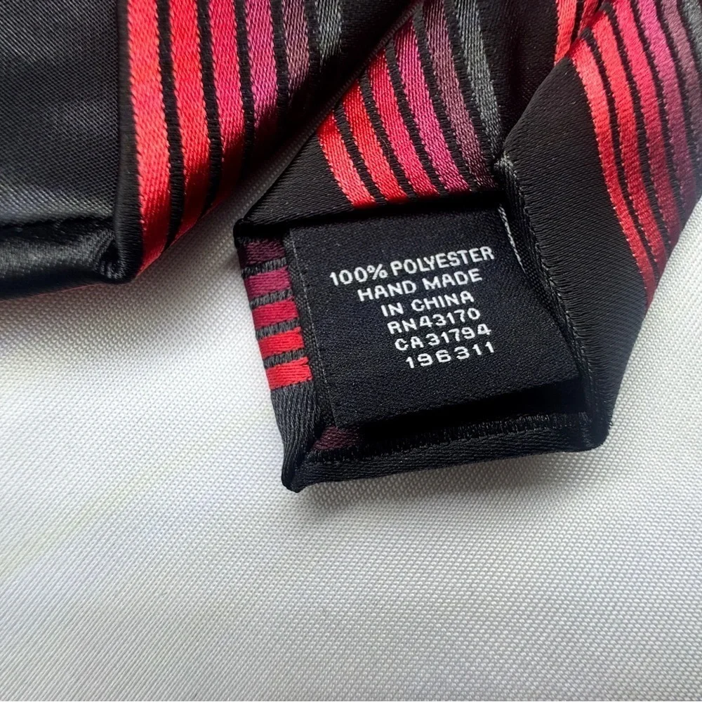 JF J.Ferrar Red and Black Diagonal Stripe Tie